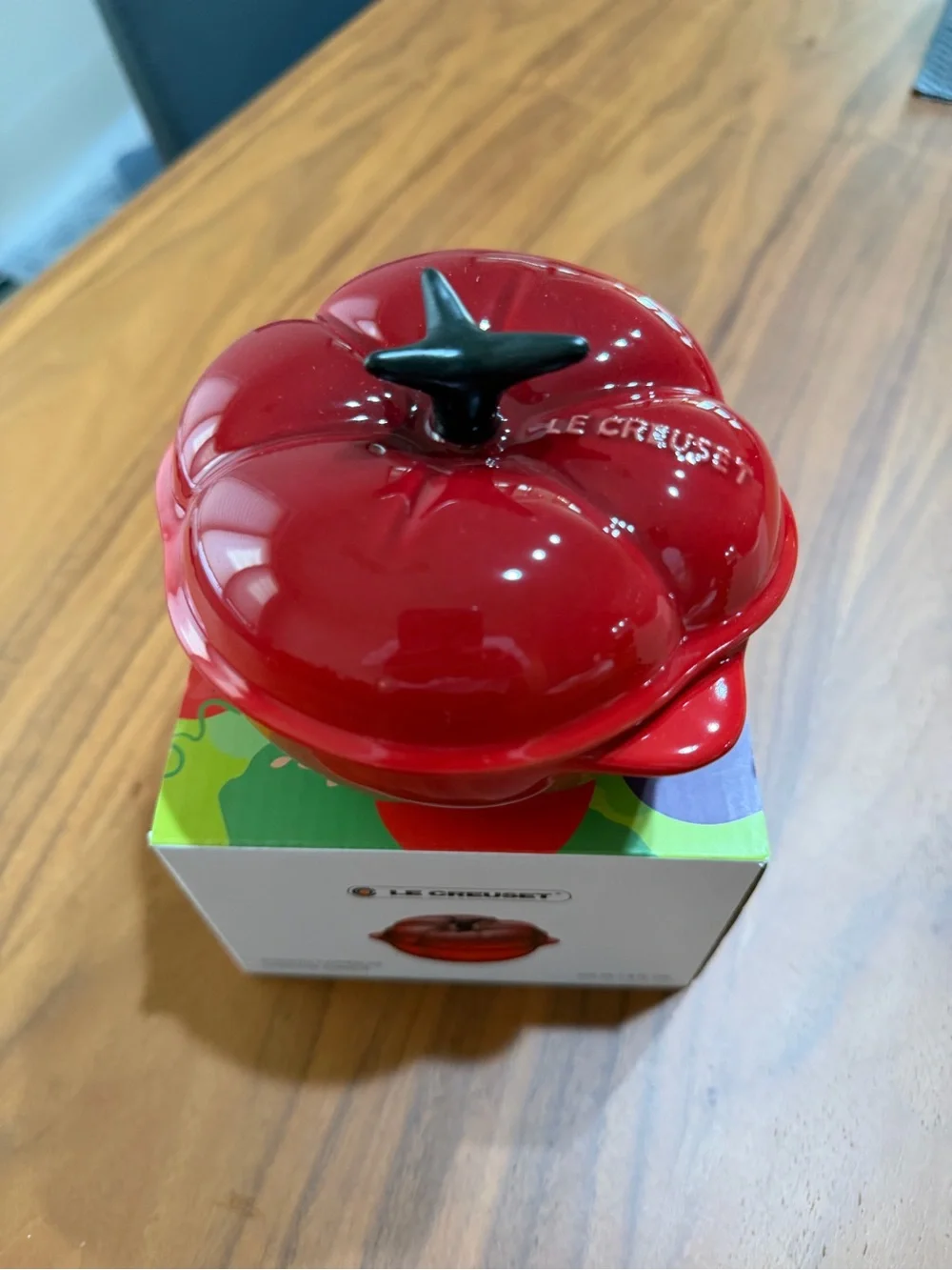 Le Creuset Red Tomato Mini Cocotte with Black Stem